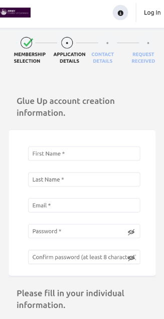 account creation